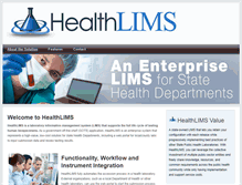 Tablet Screenshot of healthlims.com